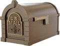 Gaines Keystone Series Mailbox - Bronze with Antique Bronze Fleur de Lis