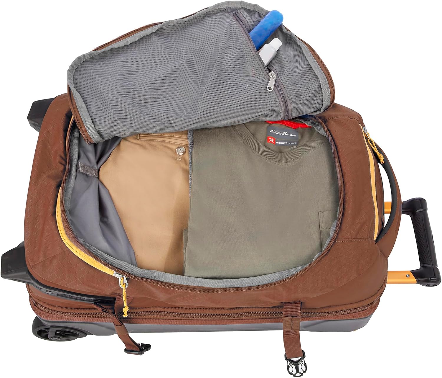 Eddie Bauer Expedition Rolling Duffel Bag with Wheels | Travel | Carry-On | Luggage | Rugged | Durable - Rust, 22'
