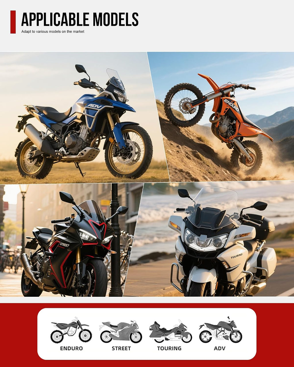 RIDEIRON Motorcycle Tail Bag, Expandable Motorcycle Travel Luggage Bags 40L-60L, Waterproof Rear Rack Trunk with Rain Cover and Sissy Bar Straps