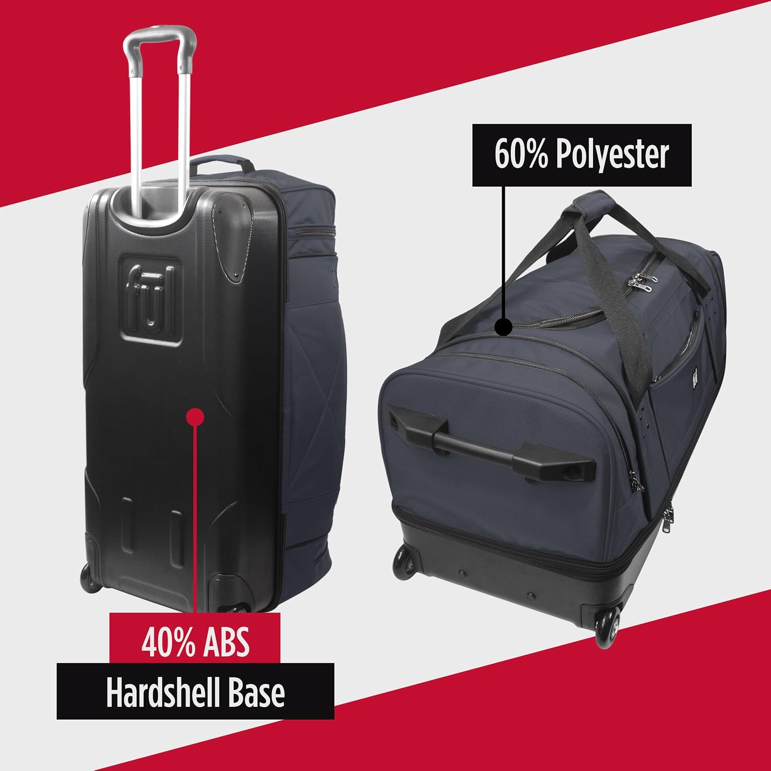 Workhorse Large Rolling Duffle Bag with Wheels | 30 Inch Checked Large Luggage Bag for Travel