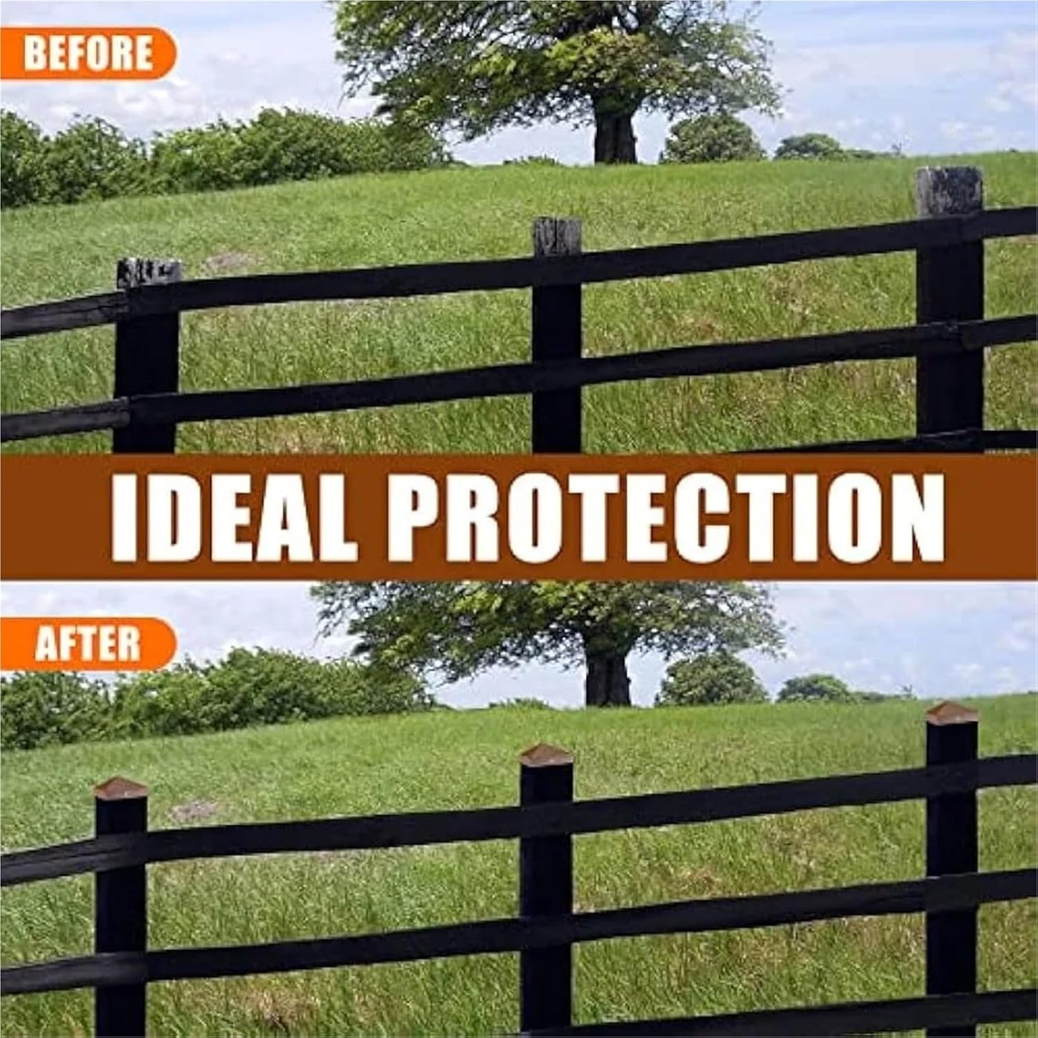 Fence Post Caps 16 Pcs Brown Fence Aluminum Post Caps Metal Fence Caps Cover for Fences Wood