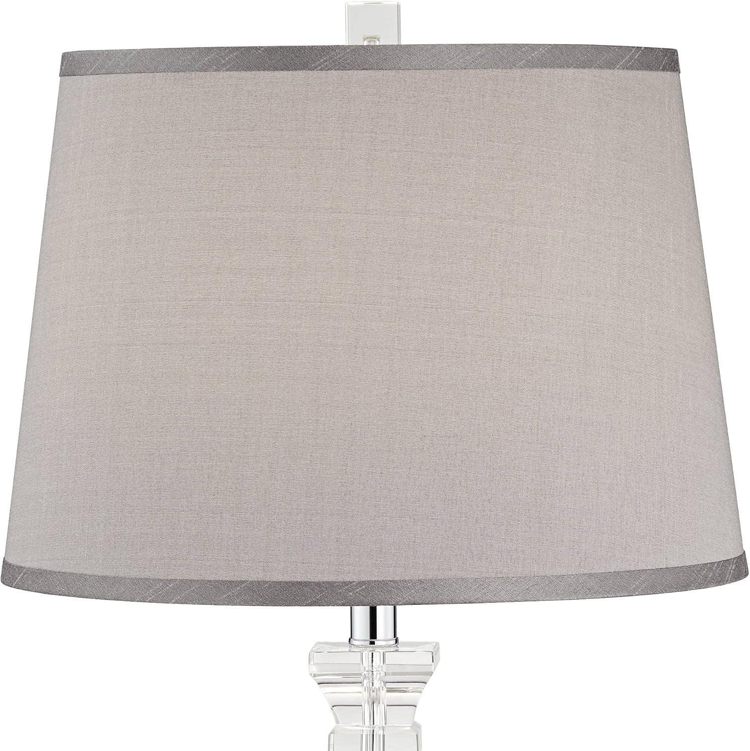Vienna Full Spectrum Sherry 25' High Modern Table Lamp USB Dimmer Crystal Single Gray Shade Living Room Charging Bedroom Bedside Nightstand House Office Home Kitchen Entryway Console Family Dining