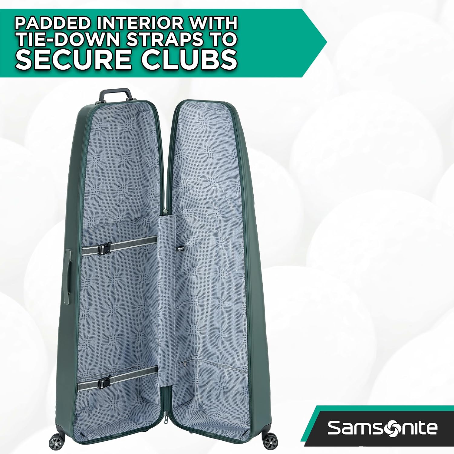 Samsonite Fairway Molded Golf Travel Cover, Polycarbonate Hard Case, Golf Bag Luggage, Ideal for Airlines