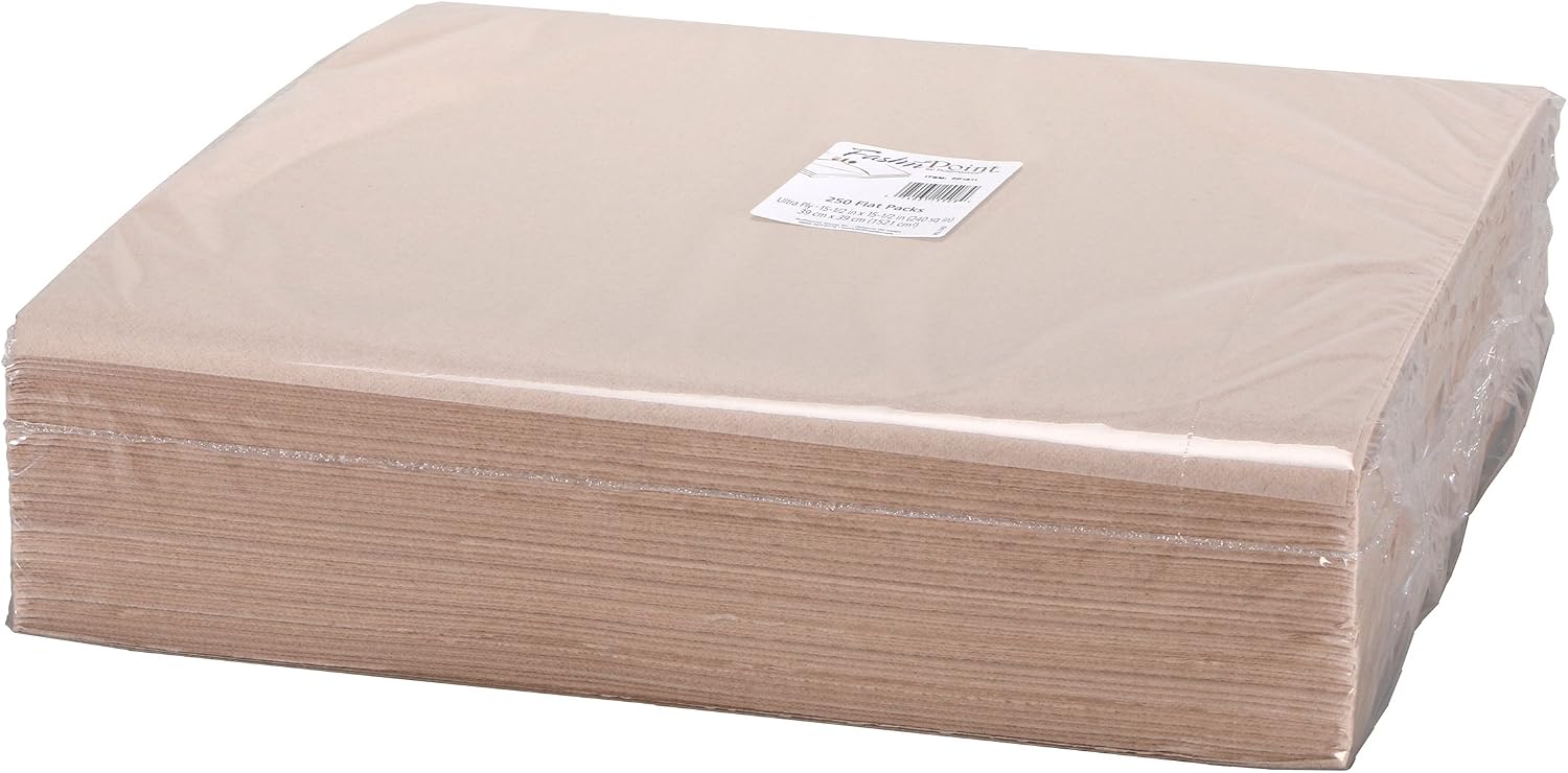 Hoffmaster FP1311 Fashnpoint Natural Flat Pack Dinner Napkin, 15.5' Length x 15.5' Width (Pack of 750)