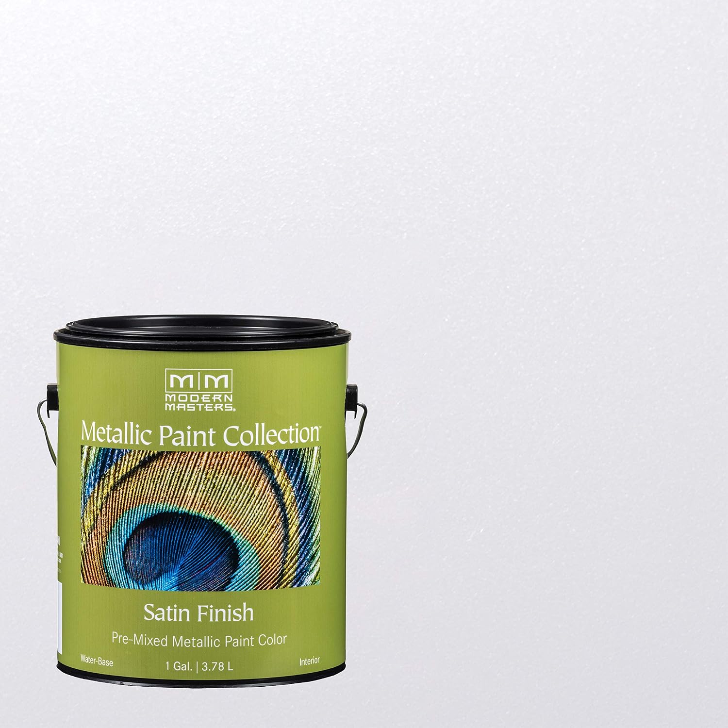 1 gal Modern Masters ME707 Snowflake Metallic Paint Collection, Satin Water-Based Decorative Metallic Paint