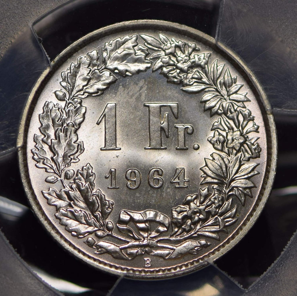 Collectible Coin Switzerland 1964 Franc PCGS MS66 blasting luster rare grade PC0564
