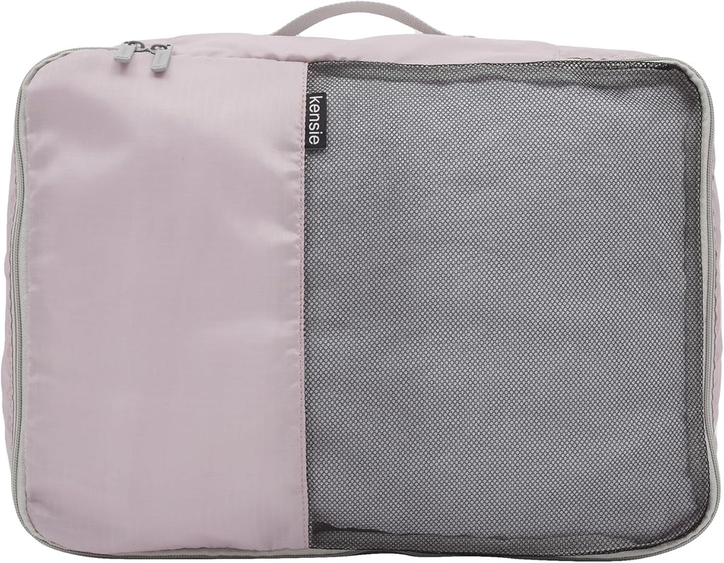 kensie Women's Hillsboro Luggage & Travel Bags Set, Burnished Lilac, 4 Piece Set
