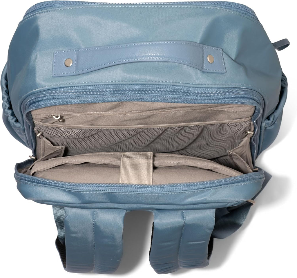 Baggallini Tribeca Expandable Laptop Backpack - 15'x11' Lightweight Work Travel Bag w/Luggage Sleeve & RFID