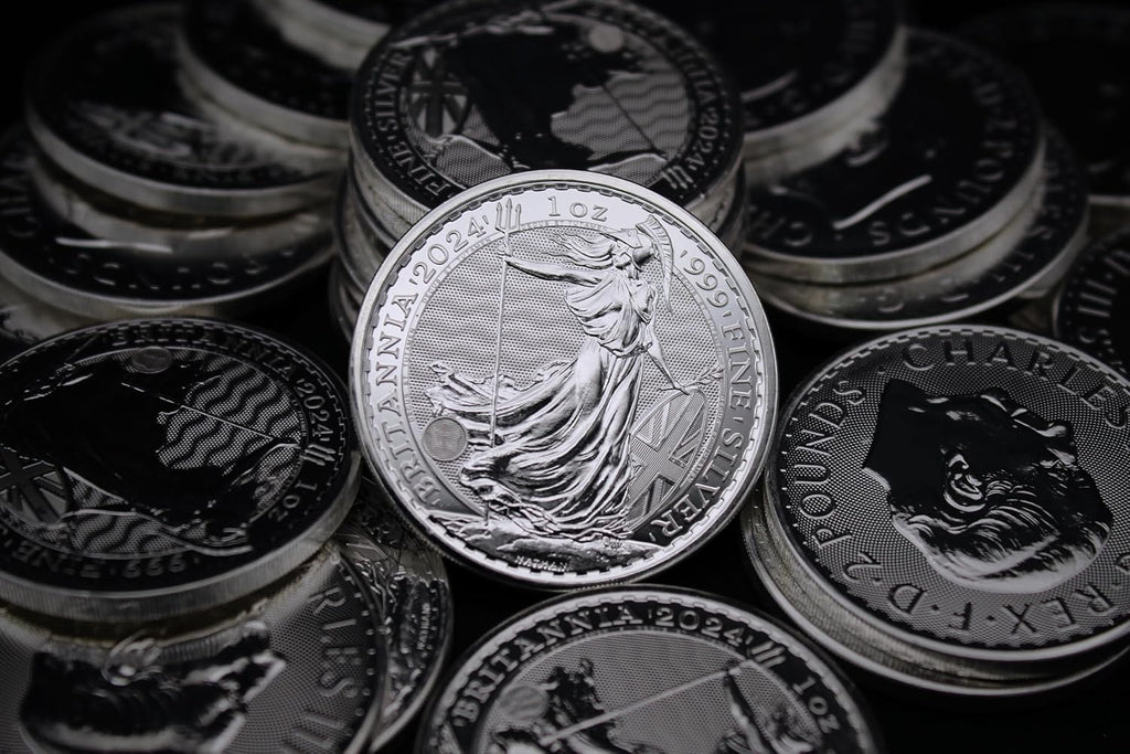 1997 - Present (Random Year) Lot of (5) 1 oz Silver Britannia Coins Brilliant Uncirculated with a Certificate of Authenticity £2 GBP Seller BU