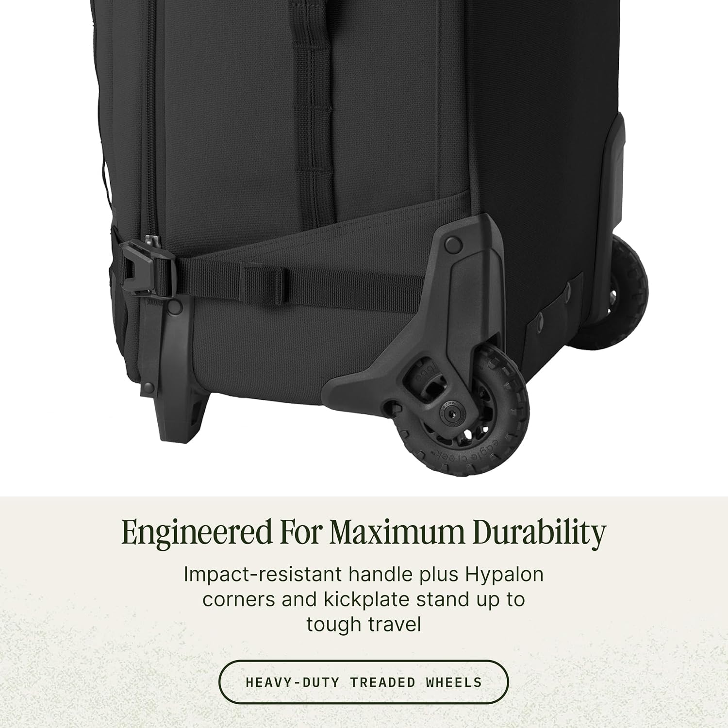Eagle Creek Gear Warrior XE 2-Wheel Luggage to Keep Travel Items Organized - Smooth Rolling Wheels - Telescoping Handle - Padded Laptop Pocket - Black - 27'