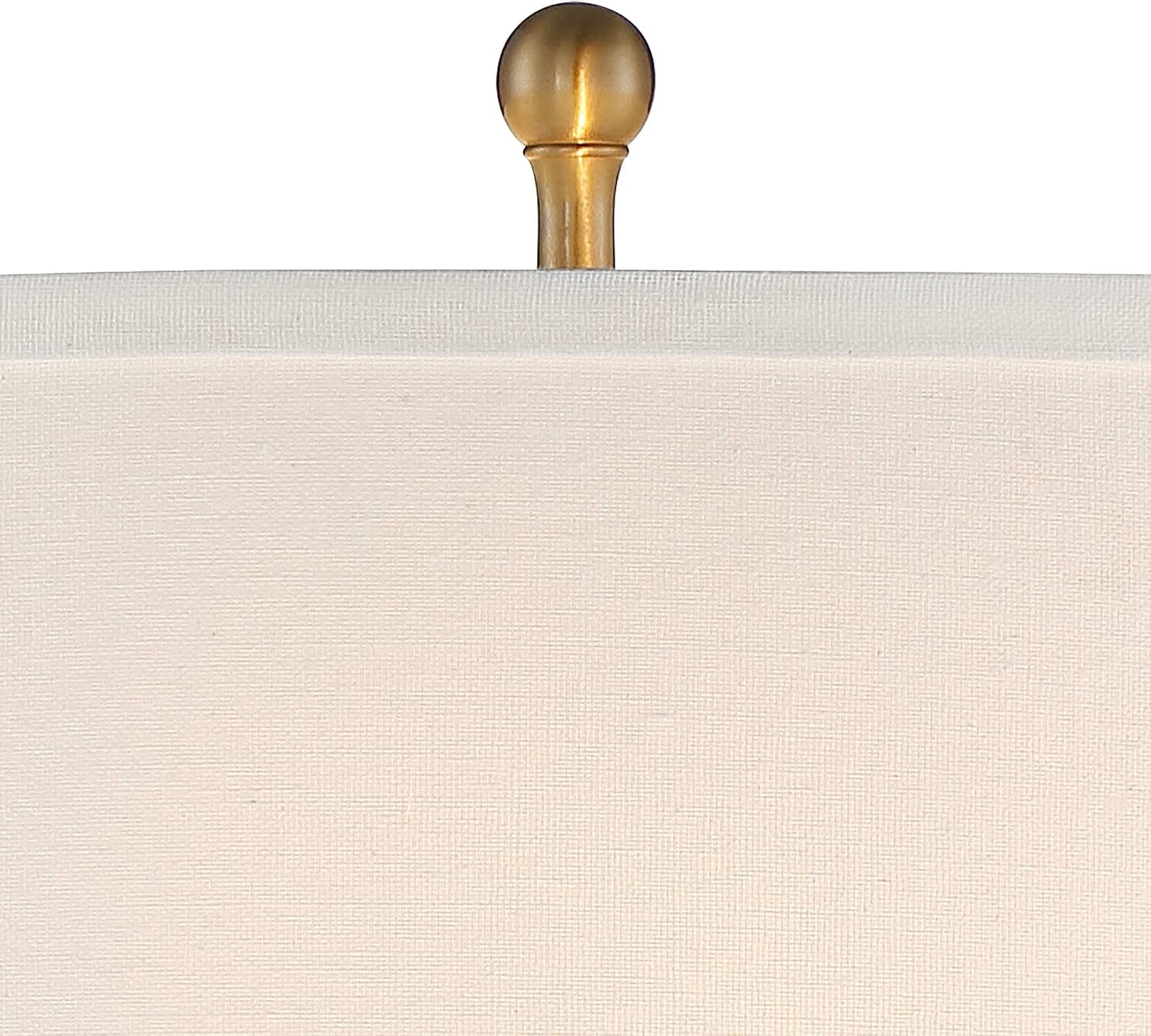 Vienna Full Spectrum Rolland Traditional Table Lamp with Square Riser 31.5' Tall Warm Antique Brass Glass Column 2-Light Off-White Drum Shade Living Room Bedroom House Bedside Nightstand Home