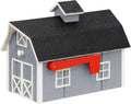 Amish Dutch Barn Painted Wooden Mailbox with Cupola (Cape Cod Gray with White Trim)