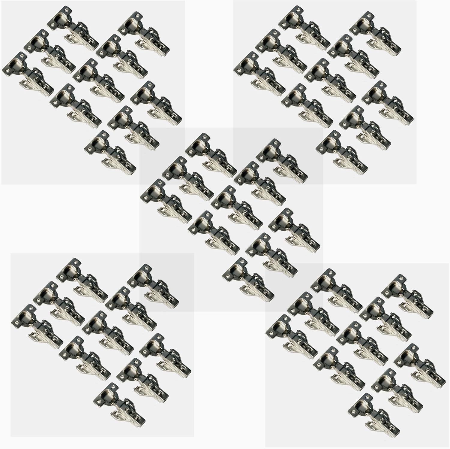 50 Pieces Full Overlay Cup Hinge Soft Close Face Frame Cabinet Hinge Clip on Soft-Close Cabinet Hinge Kitchen Bisagra de gabinete Cabinet Door Hinge (50 Piece)