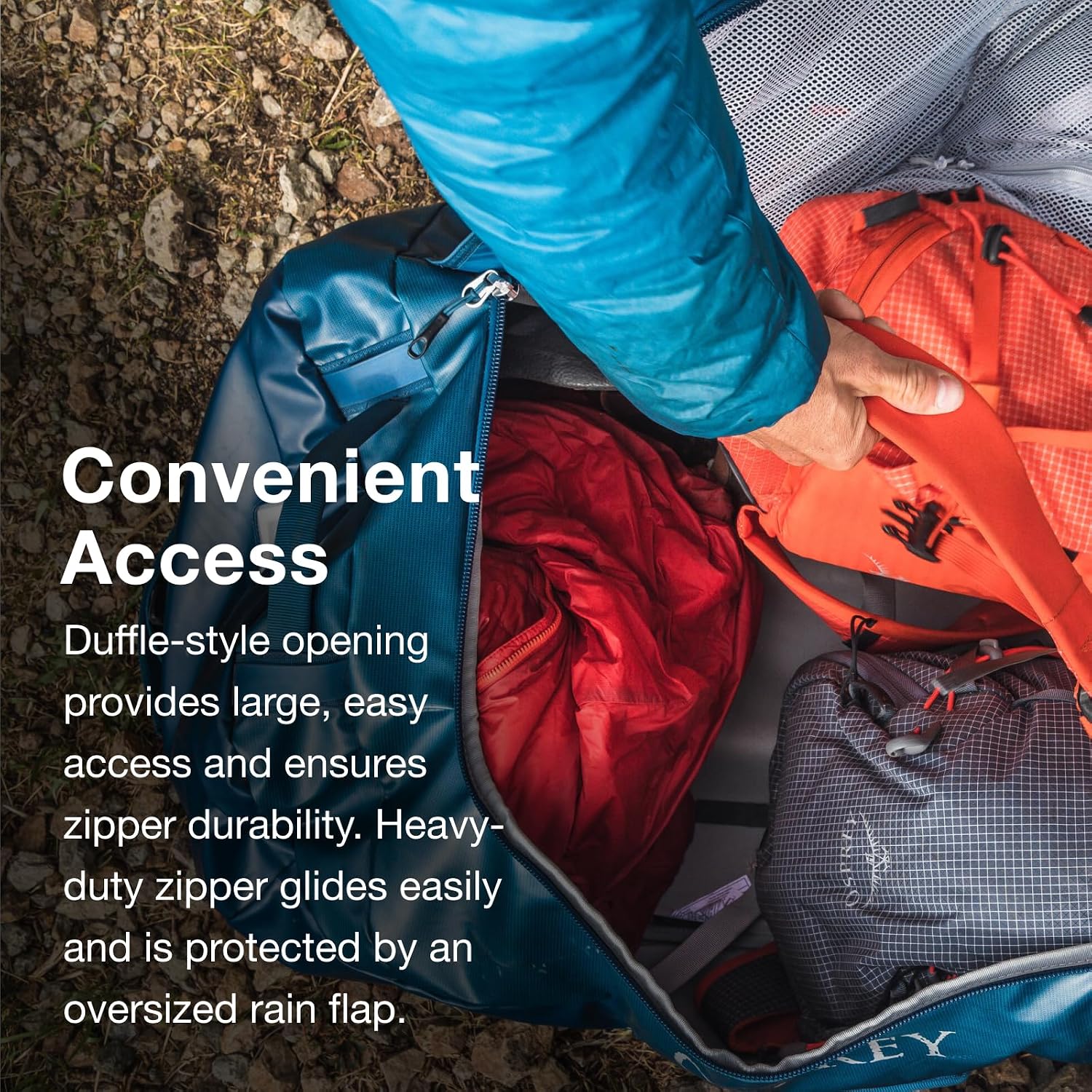 Osprey Transporter Lightweight Travel Duffel Bag - Extra Large Water Resistant Durable Gear Bag for Men and Women
