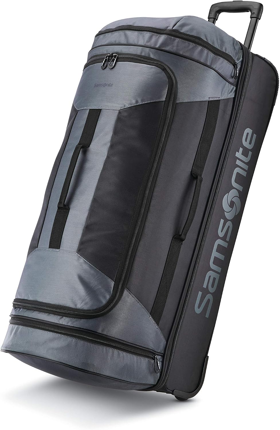 Samsonite Andante 2 Wheeled Duffel Bag – 32-Inch Durable Rolling Luggage with Inline Skate Wheels, Push-Button Handle & Spacious Compartments – Travel-Friendly and Lightweight - Riverrock/Black