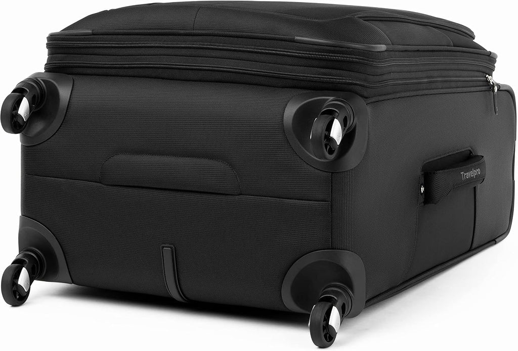 Travelpro Maxlite 5 Softside Expandable Luggage with 4 Spinner Wheels, Lightweight Suitcase, Men and Women, Black, Checked-Medium 25-Inch