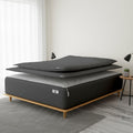 COTTON STICH 600 TC Zipper Fitted Sheet, 100% Egyptian Cotton, 18' Deep Pocket, Easy Zip Change, All-Around Secure Fit - Queen Size Bed - Dark Grey