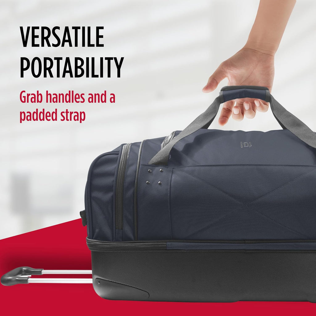 Workhorse Large Rolling Duffle Bag with Wheels | 30 Inch Checked Large Luggage Bag for Travel