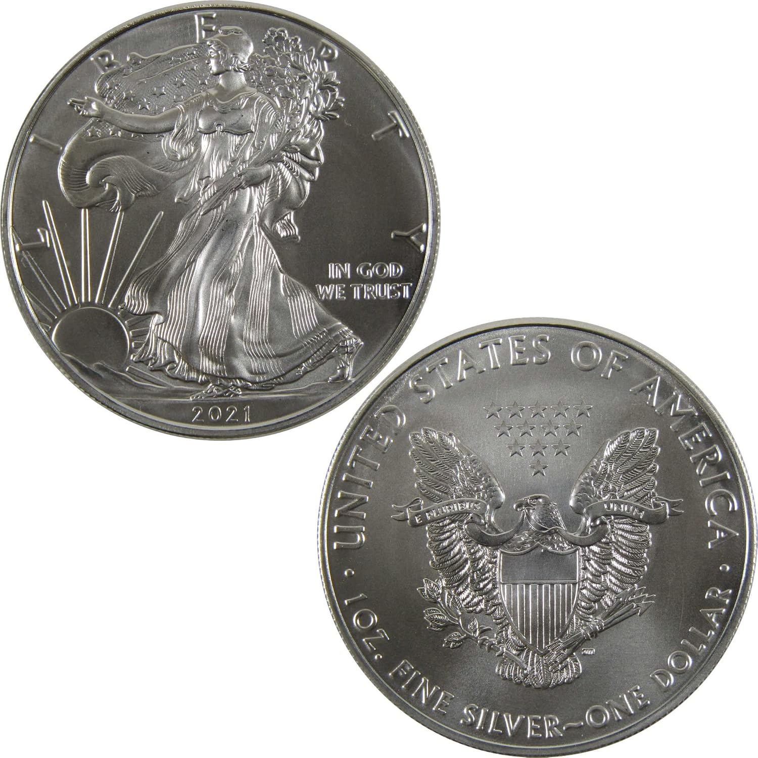 2021 Type 1 American Silver Eagle Uncirculated Bullion $1 Coin