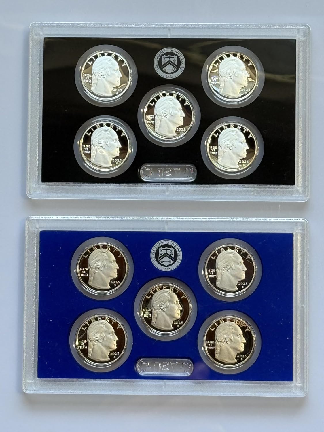 2025 US Mint Silver and Clad Quarter Proof Set, DCAM Collection, Complete 10-Coin Set with Display Case, Legal Tender Currency No Boxes or COA