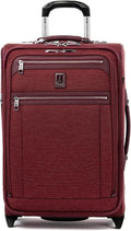 Travelpro Platinum Elite Softside Expandable Carry on Luggage, 2 Wheel Upright Suitcase, USB Port, Men and Women, Bordeaux, Carry On 22-Inch