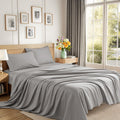 1200 Thread Count Cotton Sheets, 100% Egyptian Cotton Sheet for Queen Size Bed,Very Smooth Soft with 18' Deep Pocket Sheets 4-Pc Sets (Dove Grey, Queen)