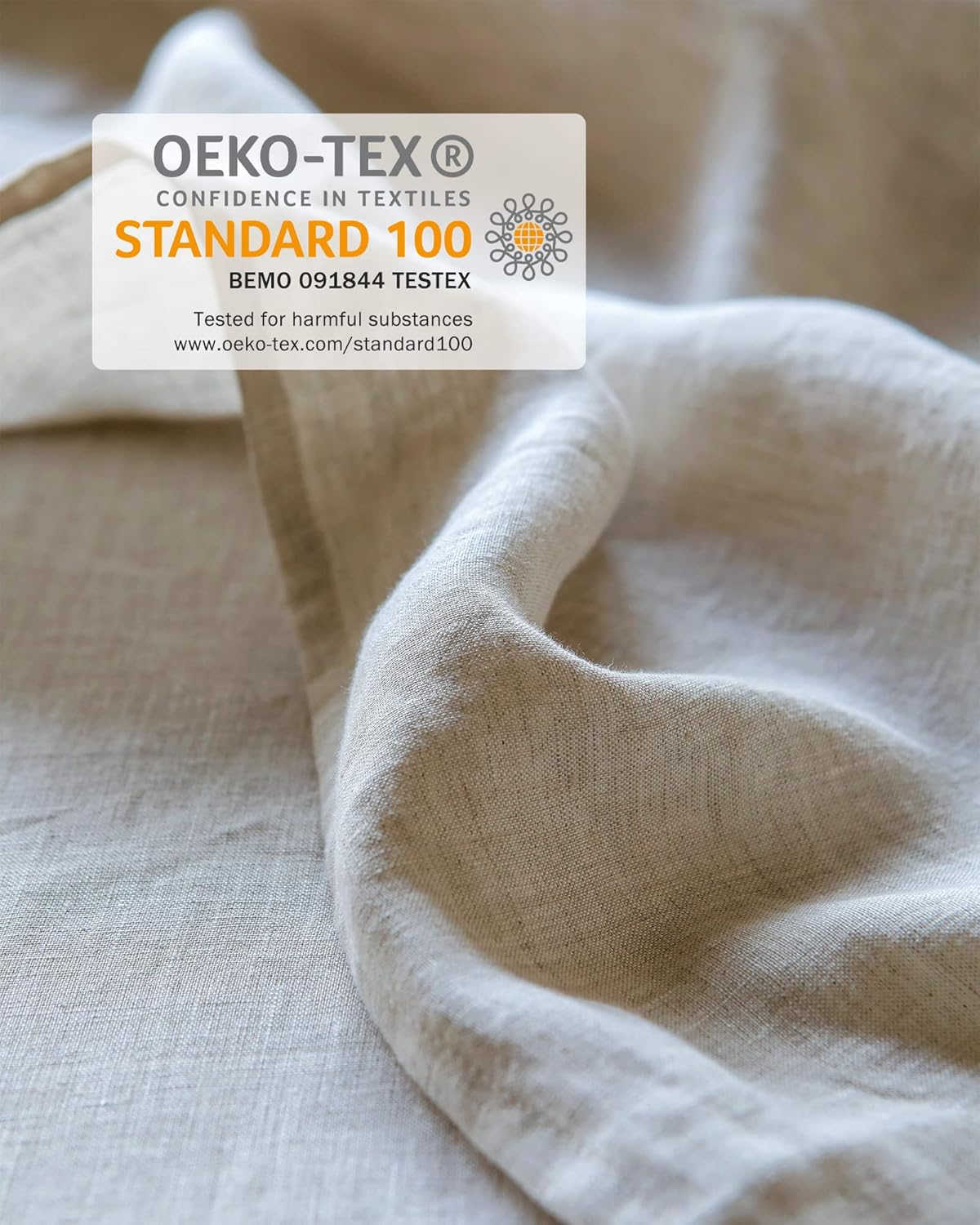 XZ XIFA Linen Duvet Cover Set, 100% Washed French Flax Linen Bedding with Zipper Closure, Cooling & Textured Bed Sets for Hot Sleepers- 1 Duvet Cover and 2 Pillowcases (King Size, Natural Linen)