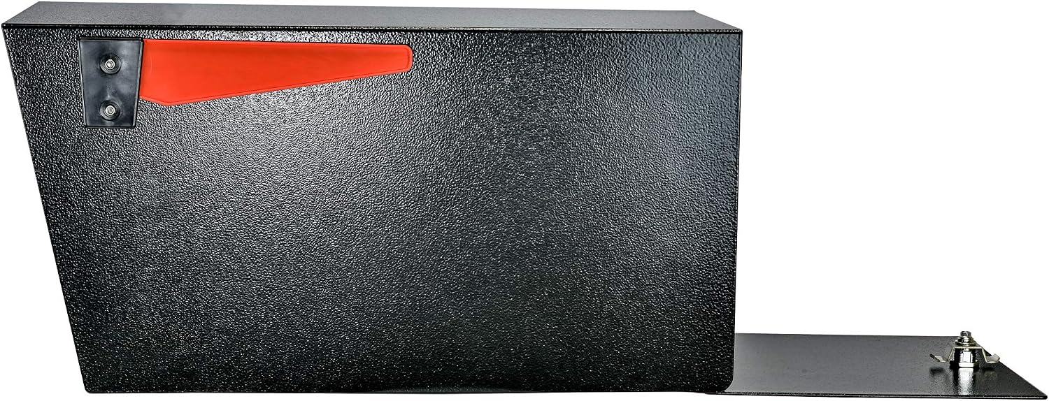 Mail Boss 7526 Mail Manager Street Safe Locking Security Mailbox, Black