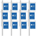 4Ever Products Vinyl PVC Real Estate Sign Post - White - 5' Tall Post - 12 Pack