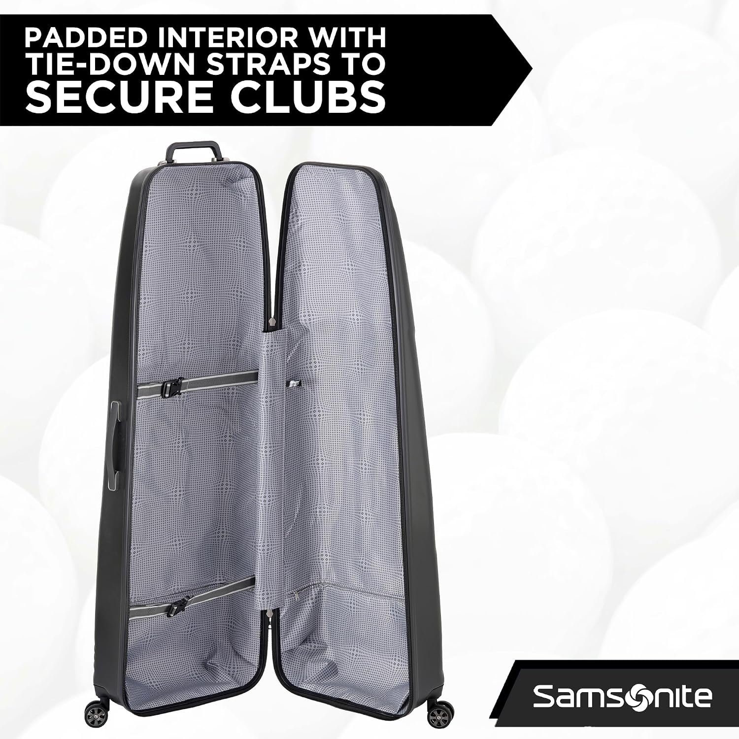 Samsonite Fairway Molded Golf Travel Cover, Polycarbonate Hard Case, Golf Bag Luggage, Ideal for Airlines