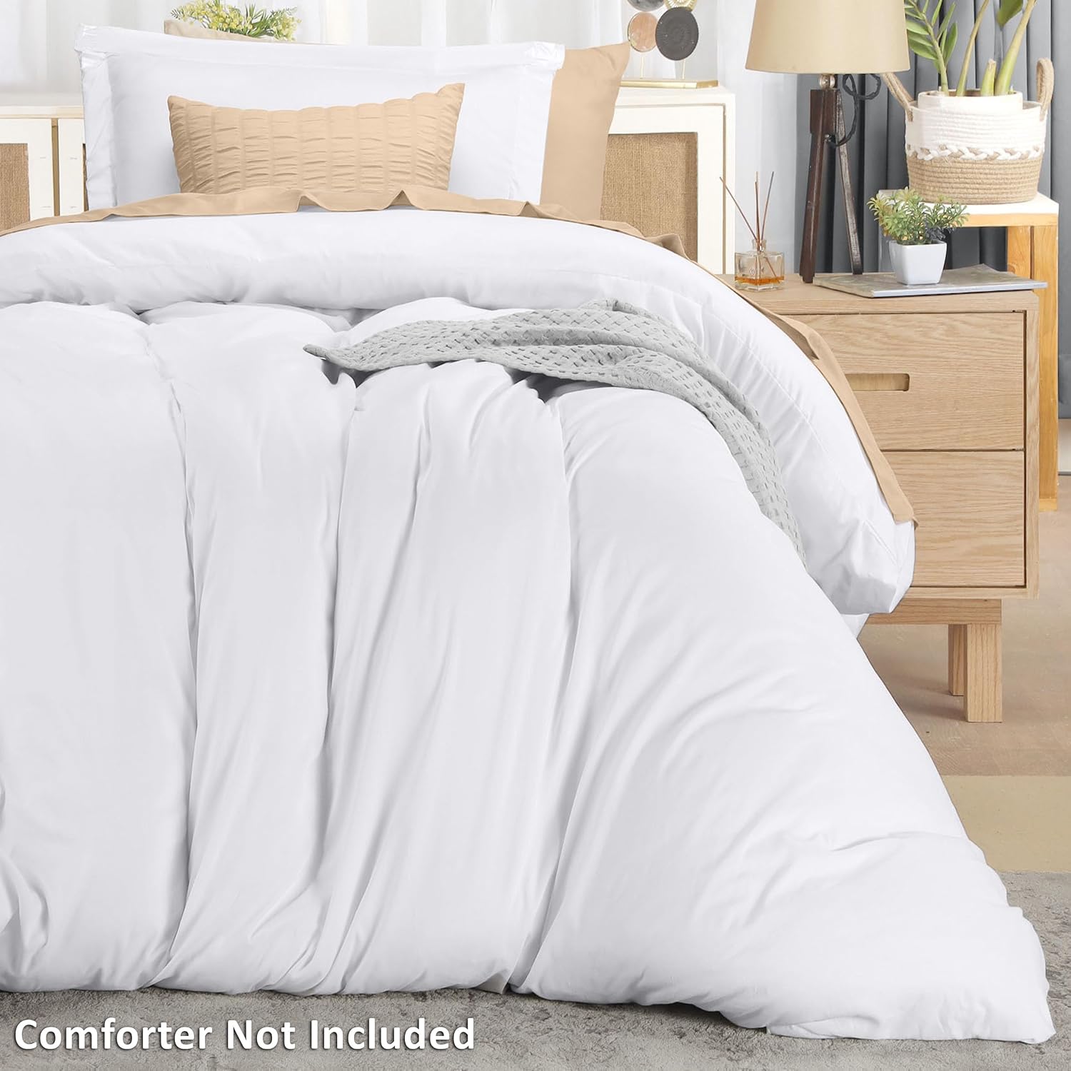 Utopia Bedding Duvet Cover Twin Size - 2 Piece with Zipper Closure - 1 Comforter Cover 68X90 Inches & 1 Pillow Sham 20X26 Inches (Pack of 10, White) Comforter Not Included