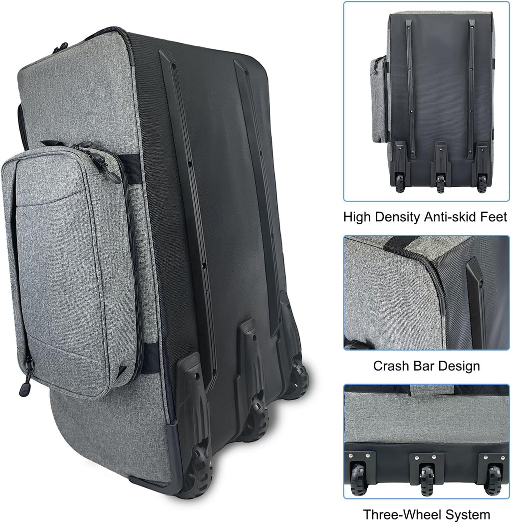 WOLT 120L Rolling Duffle Bag with Wheels, Large Deployment Military Bag, Wheeled Heavy Duty Luggage for Travel, Camping