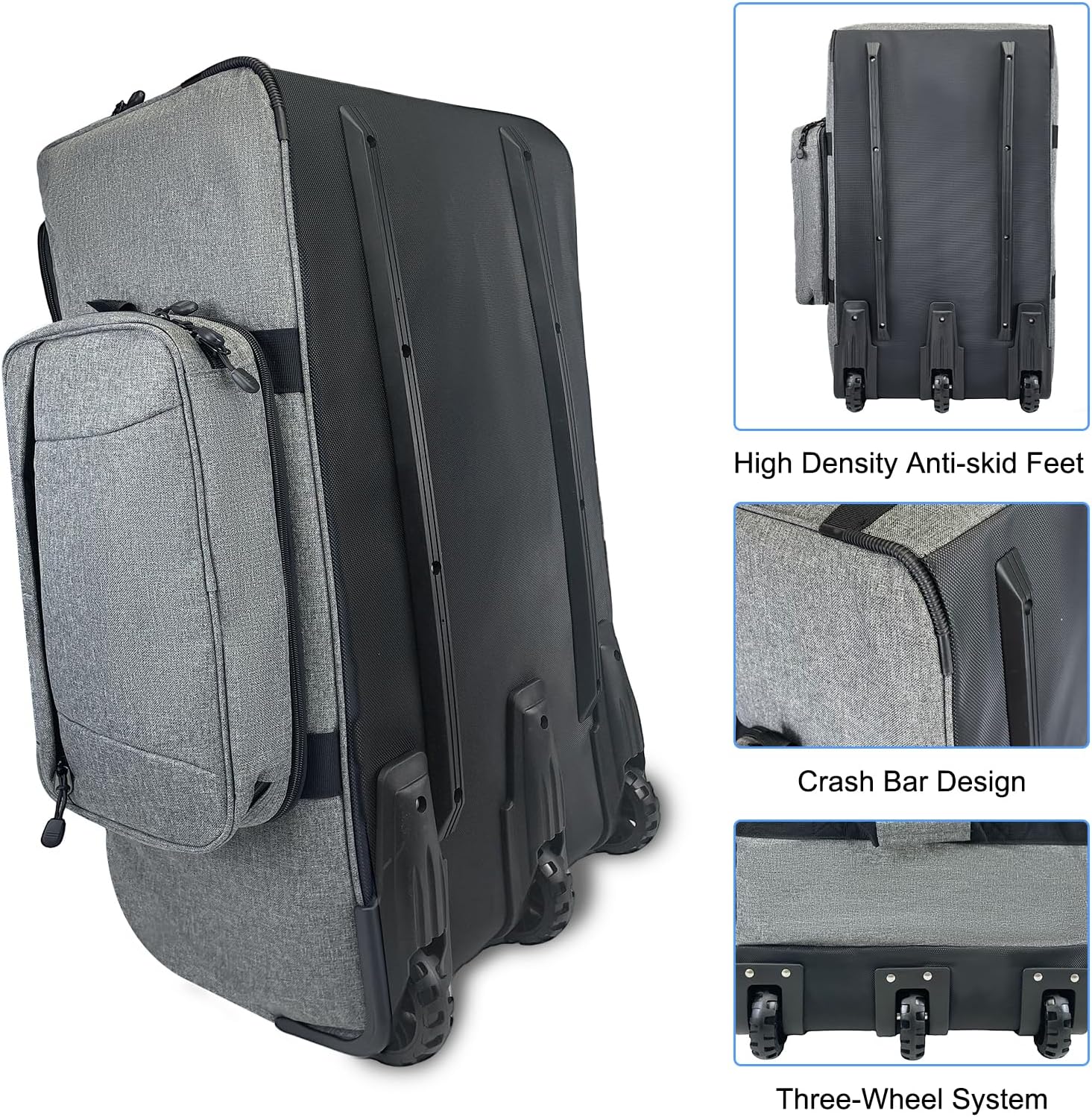 WOLT 120L Rolling Duffle Bag with Wheels, Large Deployment Military Bag, Wheeled Heavy Duty Luggage for Travel, Camping