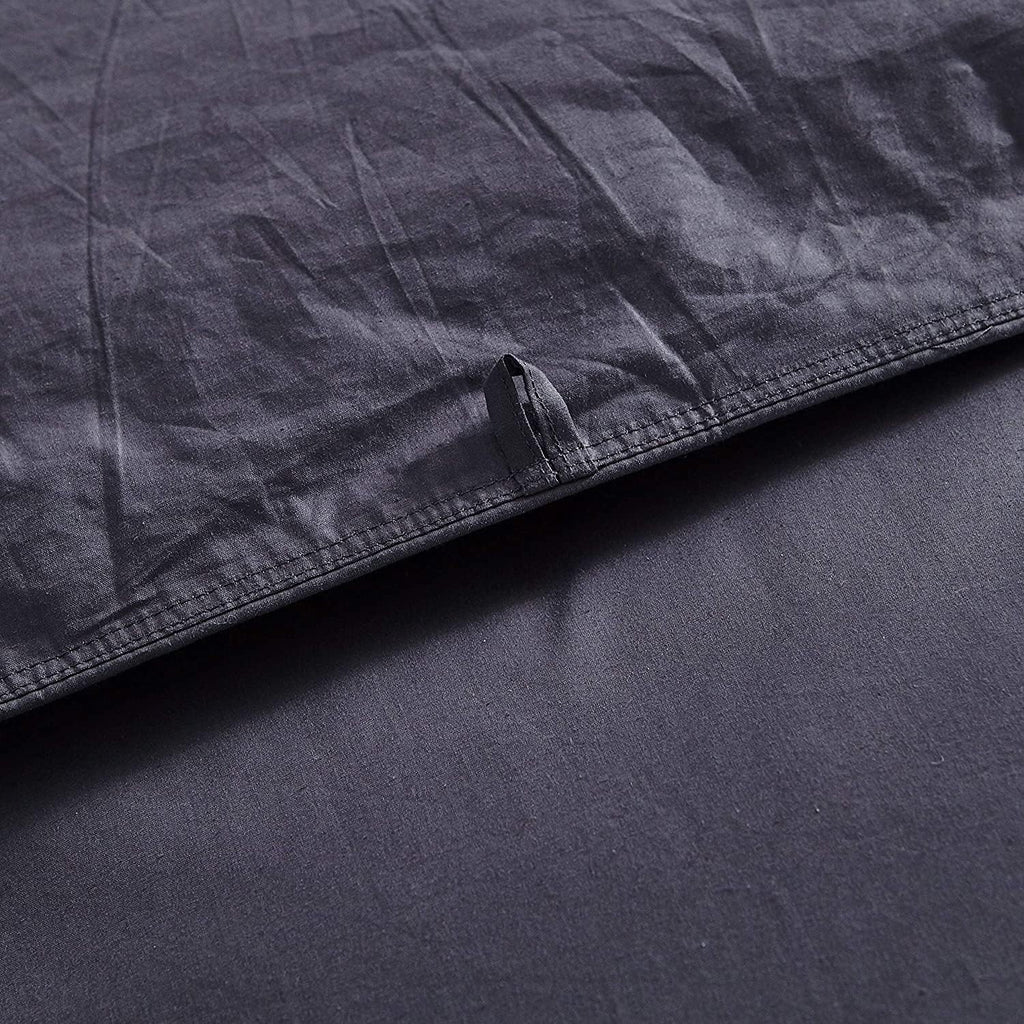 Luxurious Full/Queen Goose Down Comforter, Unique Gray Solid, 600 Thread Count, 100% Egyptian Cotton Cover, 70 Oz Fill Weight, 750 Fill Power