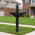 Colingmill Double Mailbox Post, Heavy Duty Iron Mailbox Stand Multifunctional Yard Solution for Duplex Homes Multi Family Homes(Mailboxes Not Included)