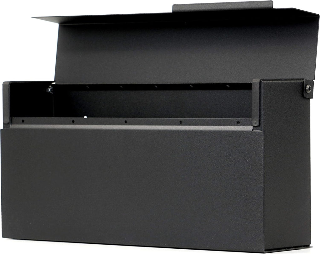 Modern Wall Mount Mailbox – Rust-Proof Aluminum, Black Powder Coated, Outside Mailbox for House | Weatherproof, Scratch Resistant | 14.6' x 7' x 3.5' | Vsons Design Louis B