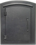 MAN-1400BL Manchester Column Mount Mailbox Plain Door, Black