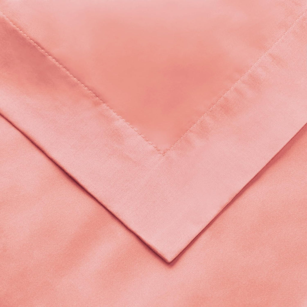 Superior Egyptian Cotton 1500 Thread Count Duvet Cover Set, Soft Comforter Covers, Luxury Bedding Essentials, Button Closure, Includes 1 Duvet Cover, 2 Pillow Shams, Full/Queen, Dusted Rose