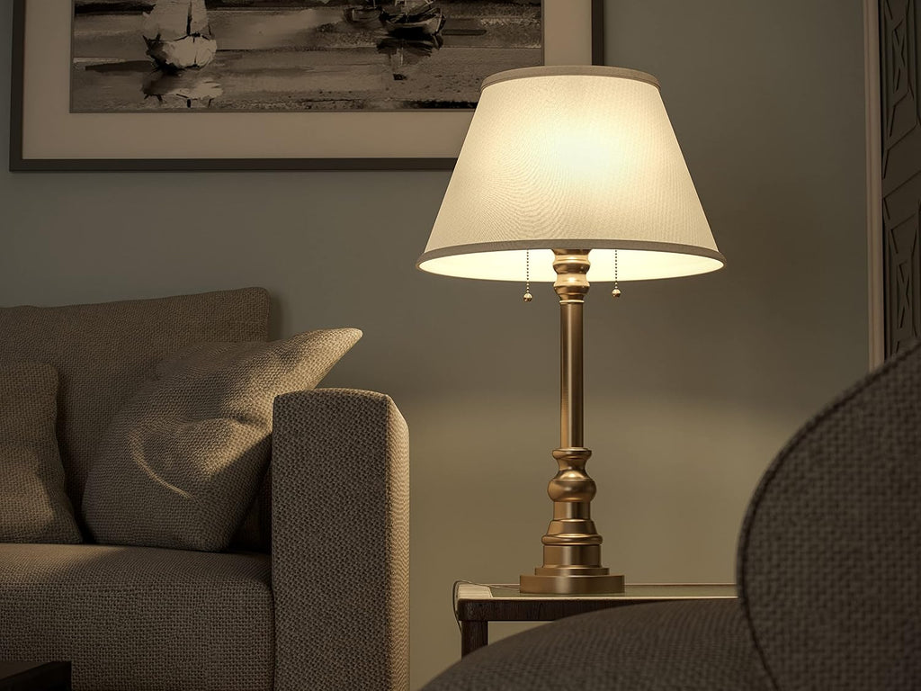 Kenroy Home Spyglass Table Lamp with Antique Brass Finish, Classic Style, 30.5' Height, 17' Width, 17' Depth