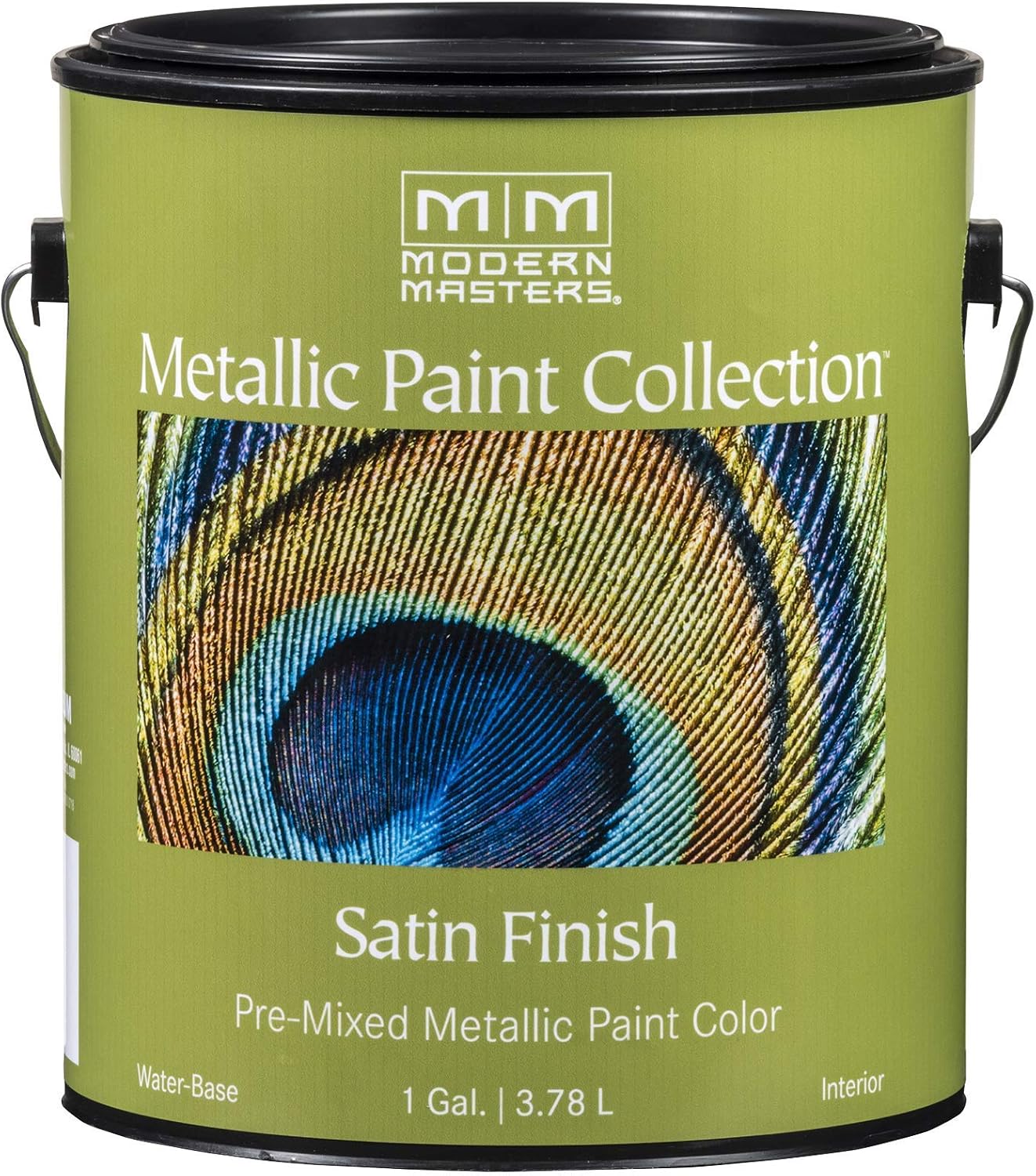 1 gal Modern Masters ME150 Silver Metallic Paint Collection, Satin Water-Based Decorative Metallic Paint