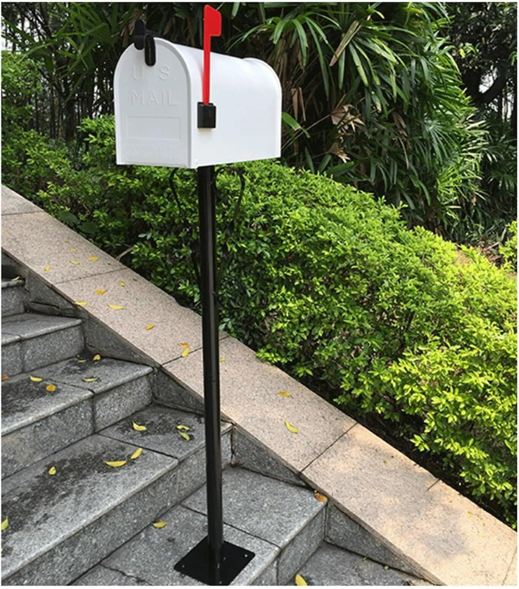 Metal Mailboxes Post-Mount Mailbox for Outside Drop Box Outdoor Weatherproof Post Box with Post Comment Box Stand Letterbox