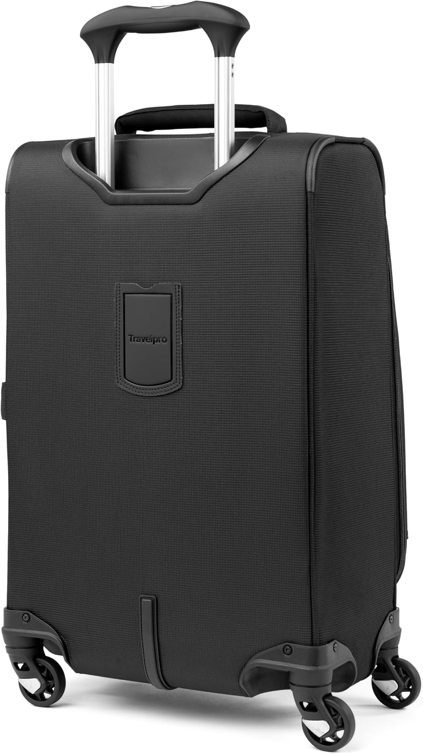 Travelpro Maxlite 5 Softside Expandable Luggage with 4 Spinner Wheels, Lightweight Suitcase, Men and Women, Black, Carry-on 21-Inch