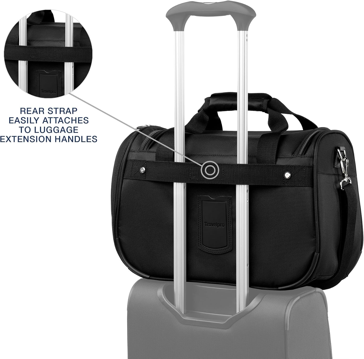 Travelpro Maxlite 5 Softside 2pc Set Expandable Carry On Luggage with 4 Spinner Wheels/Soft Underseat Tote, Lightweight Suitcase, Men and Women, Black