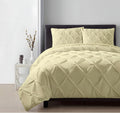 Pinch Duvet Cover Set Oversized Queen Size 1 Duvet Cover with 2 Pillow Shams 3-Pc Comforter Cover with Zipper Closure & Corner Tie 100% Egyptian Cotton Cover (98x98 Inch, Ivory)