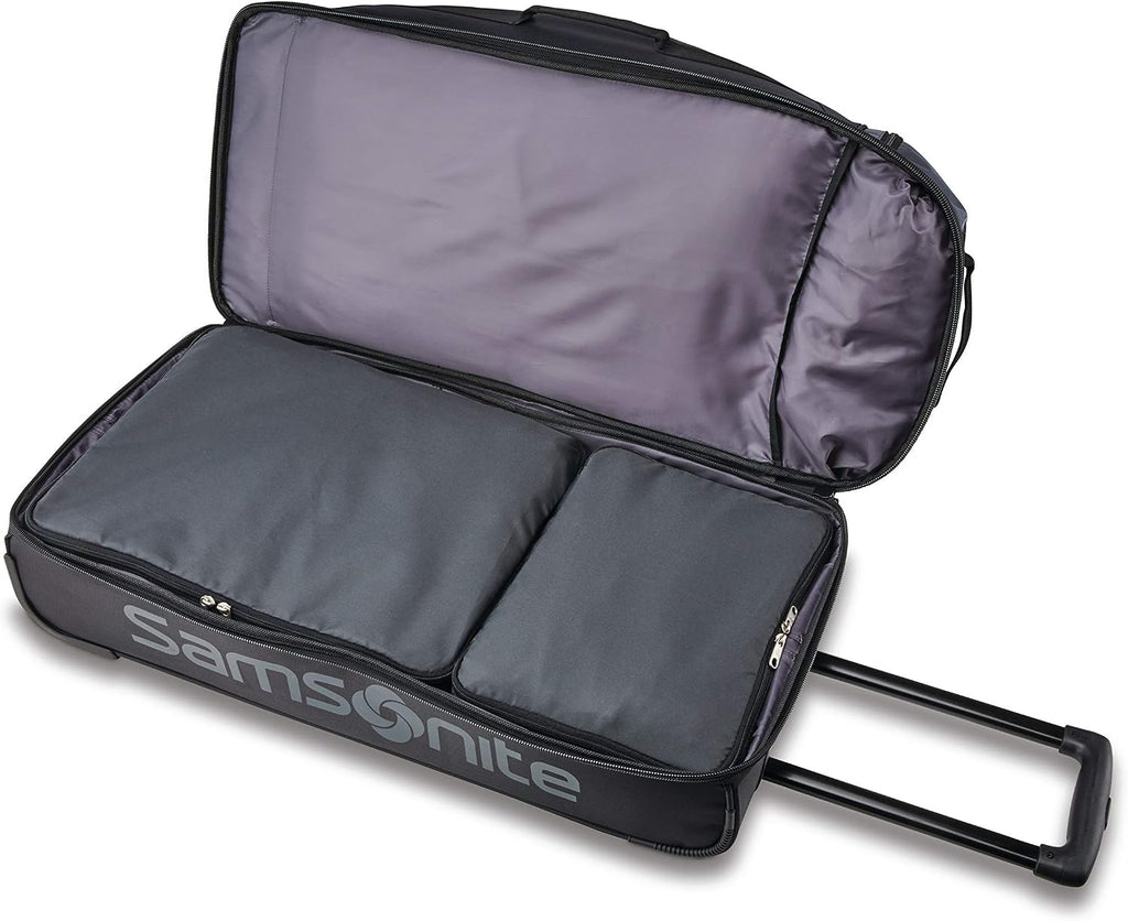 Samsonite Andante 2 Wheeled Duffel Bag – 28-Inch Durable Rolling Luggage with Inline Skate Wheels, Push-Button Handle & Spacious Compartments – Travel-Friendly and Lightweight - Riverrock/Black