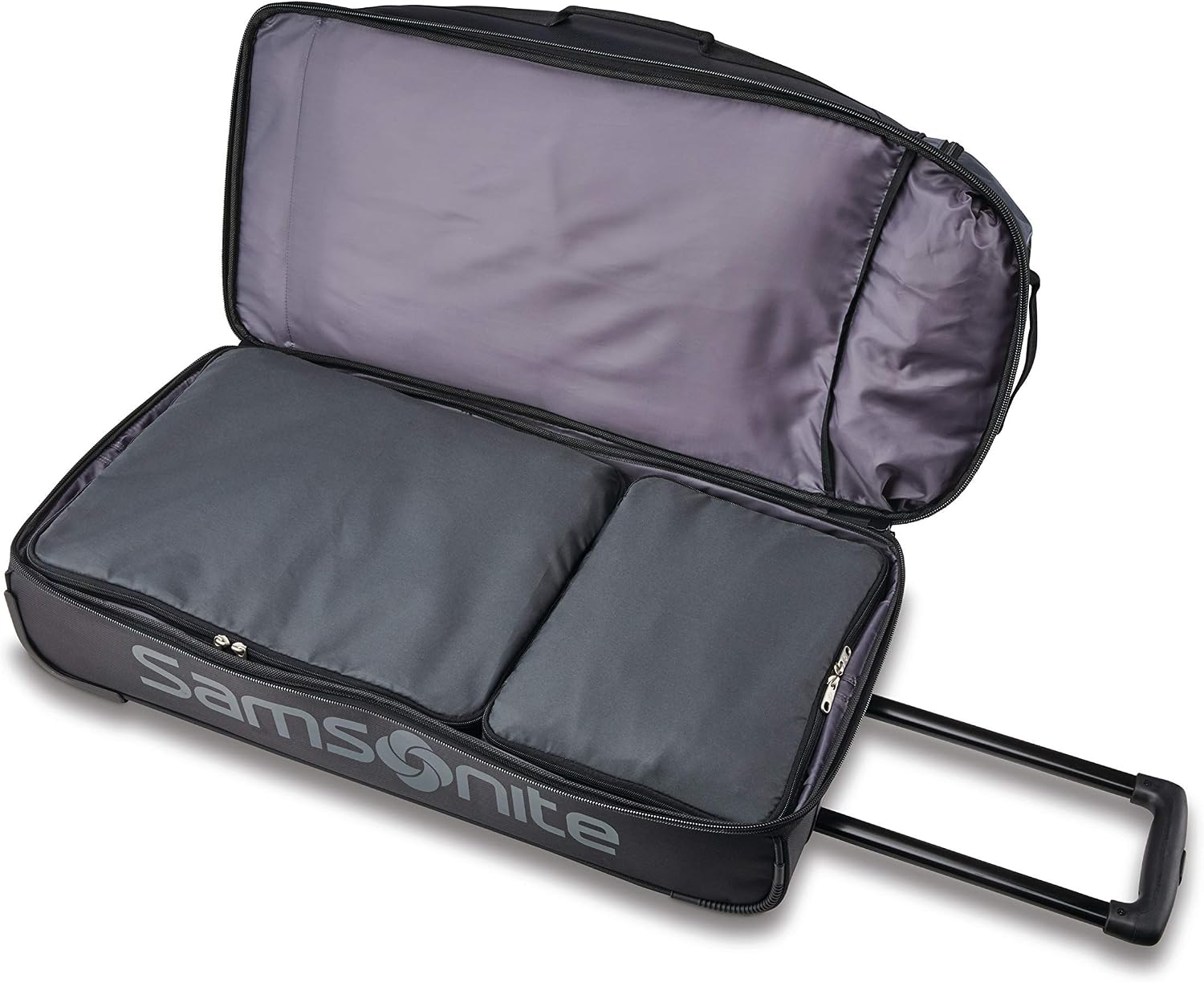 Samsonite Andante 2 Wheeled Duffel Bag – 28-Inch Durable Rolling Luggage with Inline Skate Wheels, Push-Button Handle & Spacious Compartments – Travel-Friendly and Lightweight - Riverrock/Black