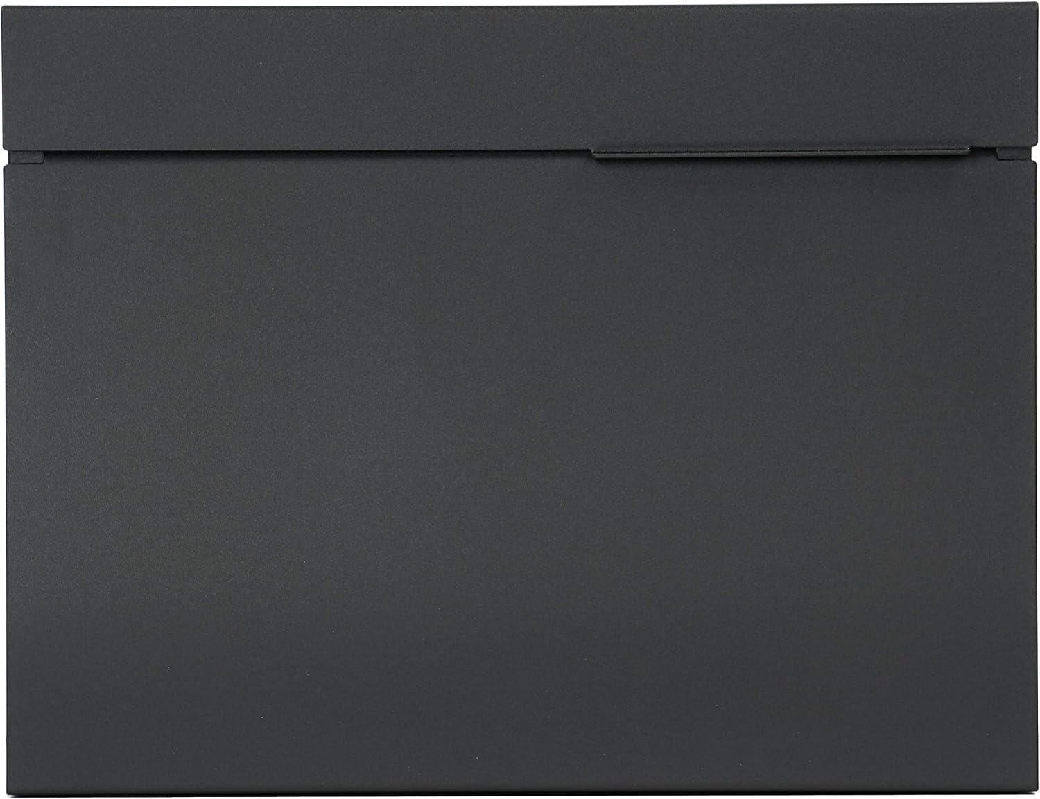 Vsons Modern Design Mailbox, Wall-Mount Mailbox Vsons Design Mitch B (Aluminum Black Powder Coated) (Black) (Black with Numbers)
