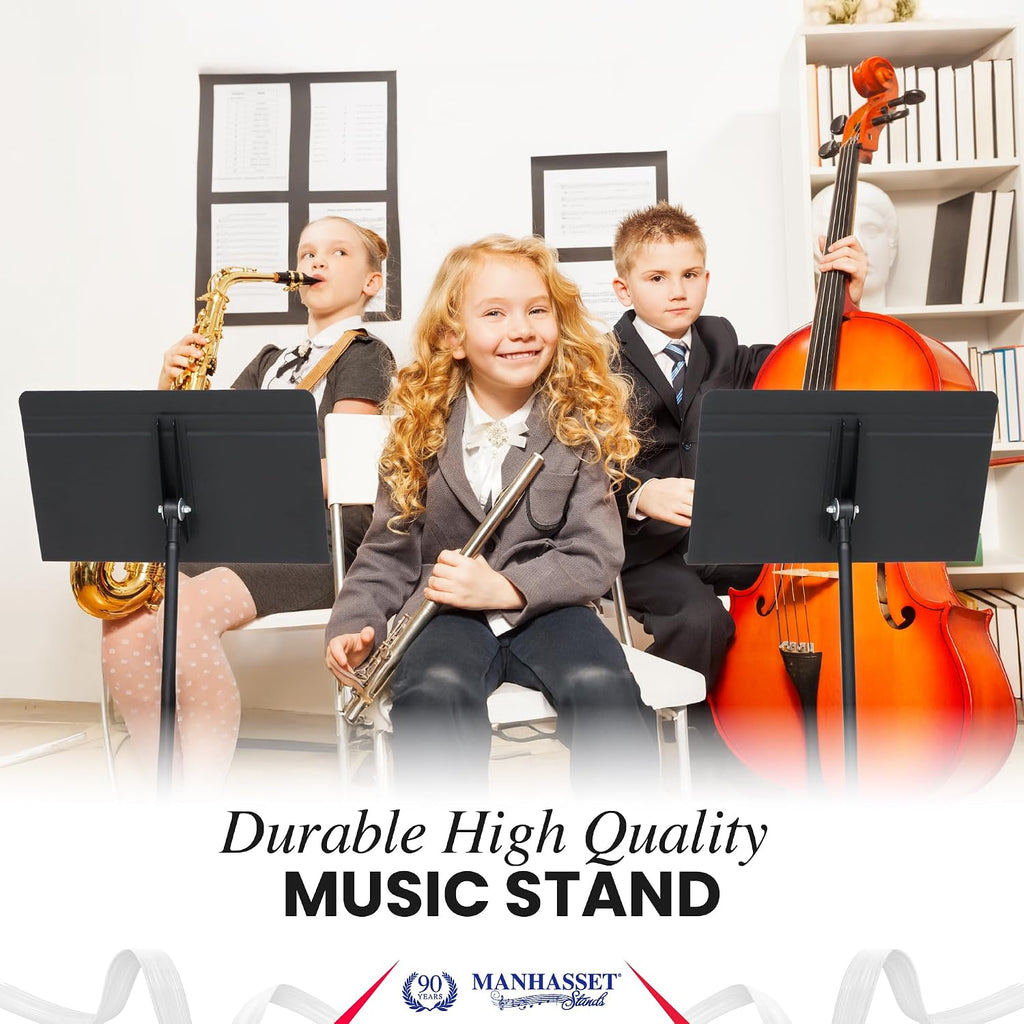 Manhasset Music Stand For Sheet Music - Bulk Pack of 6 Stands - 48 Symphony Model - Long Lasting, Durable Manhasset Stand - Adjustable Height - 20' by 12' - Made in the USA