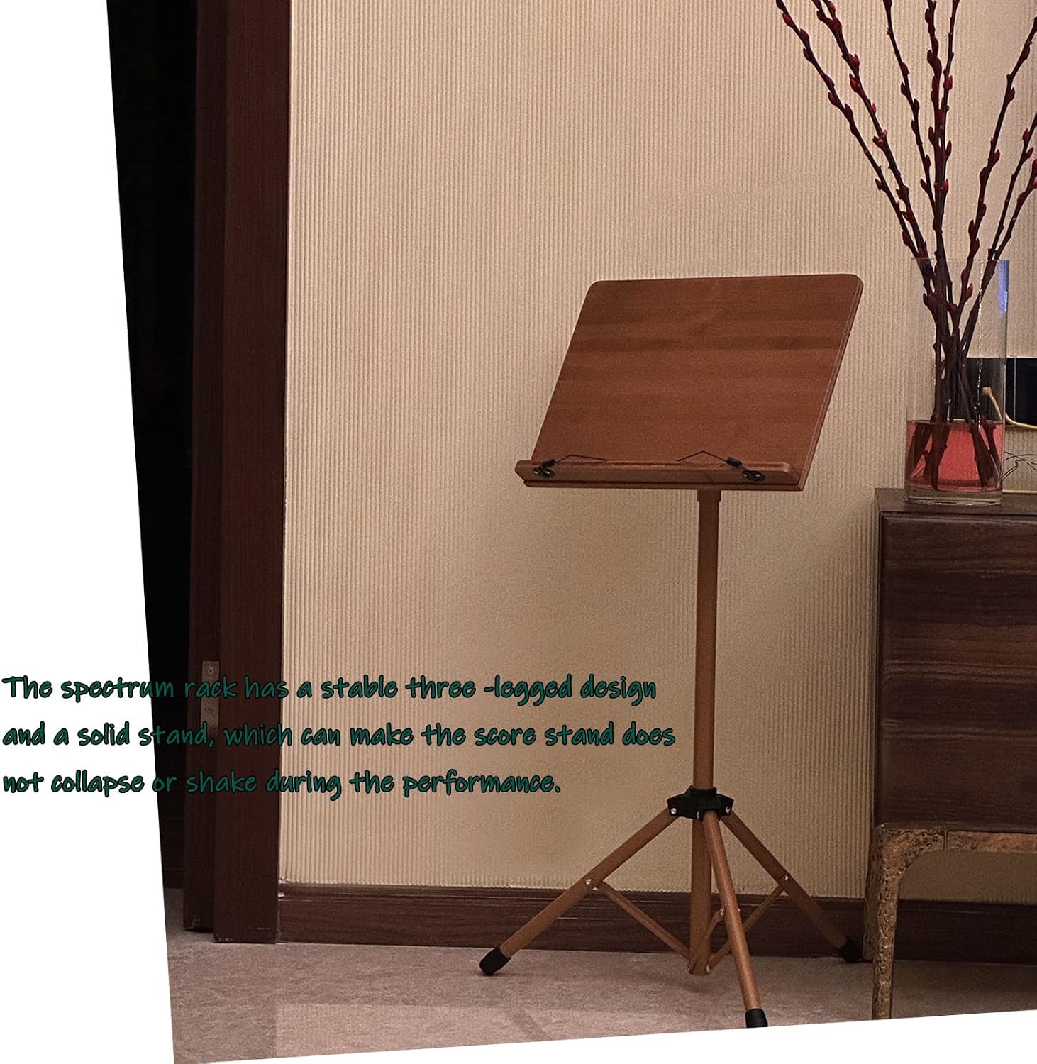 Stylish Music Stand Professional-Grade Sheet Music Stand Portable Wooden Music Stand Adjustable for Musicians, Versatile Music Stand for Any Occasion, Elegant Music Stand for Home Or Studio