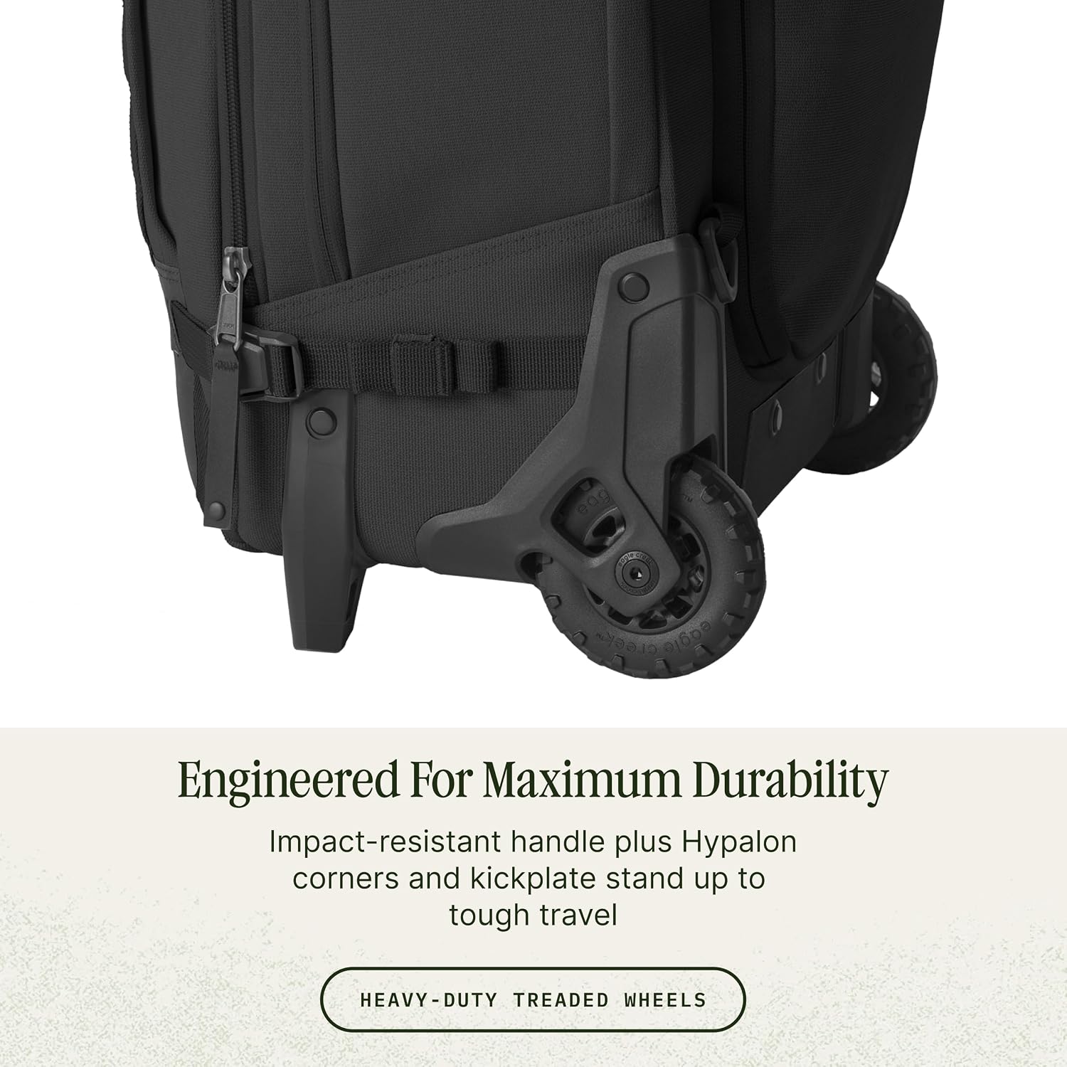 Eagle Creek Gear Warrior XE 2-Wheel Convertible Carry-On Luggage for Travel Essentials - Heavy Duty Wheels - Lockable Zippers - Interior Laptop Sleeve - Black - 21.75'
